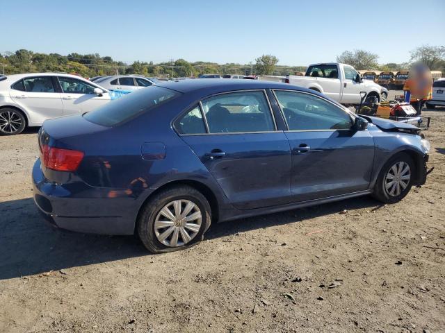 3VW2K7AJ2EM325589 - 2014 VOLKSWAGEN JETTA BASE BLUE photo 3