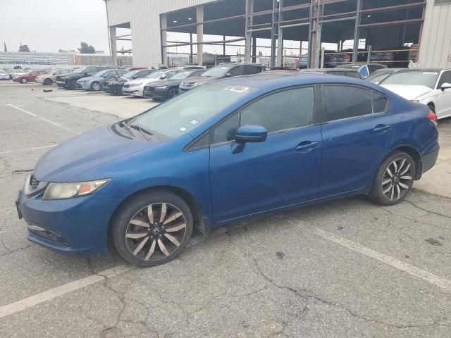19XFB2F90EE252190 - 2014 HONDA CIVIC EXL BLUE photo 1