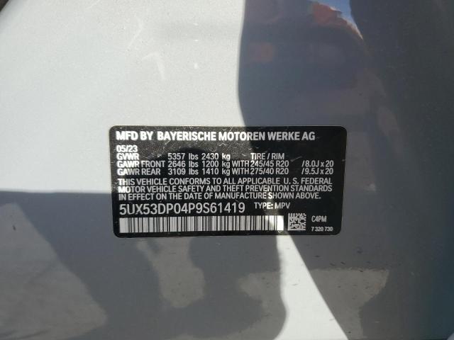 5UX53DP04P9S61419 - 2023 BMW X3 XDRIVE30I 灰色 照片 14