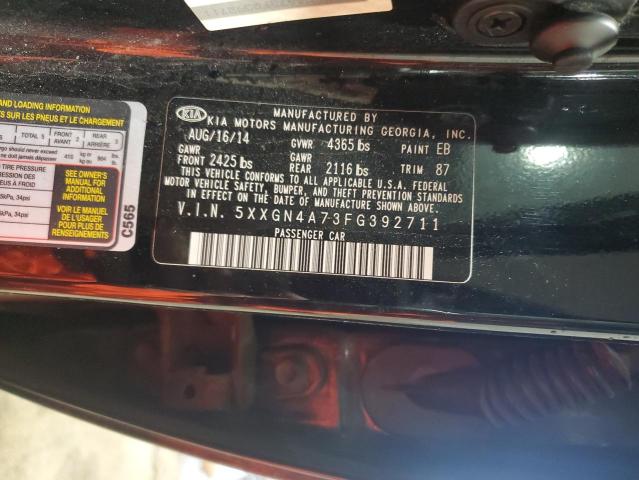 5XXGN4A73FG392711 - 2015 KIA OPTIMA EX BLACK photo 12