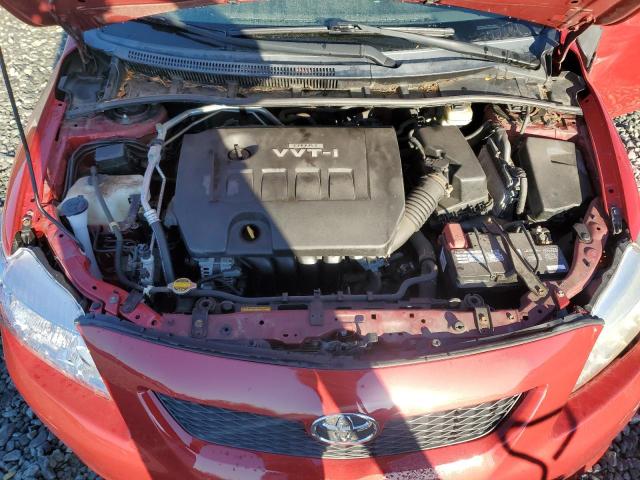 1NXBU40E19Z019755 - 2009 TOYOTA COROLLA BASE RED photo 11