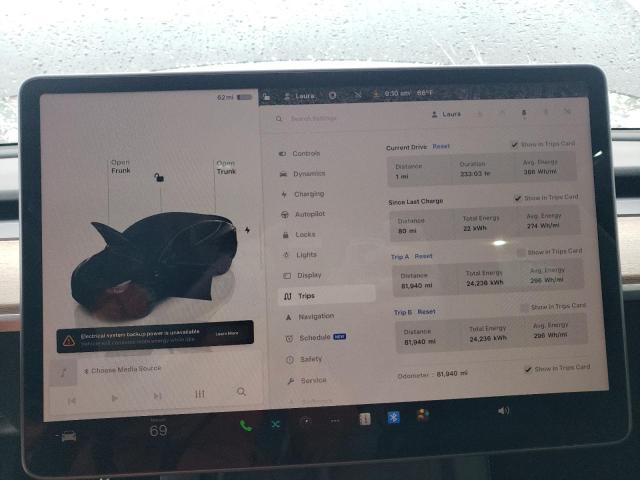 7SAYGDEE1NF429508 - 2022 TESLA MODEL Y BLACK photo 9