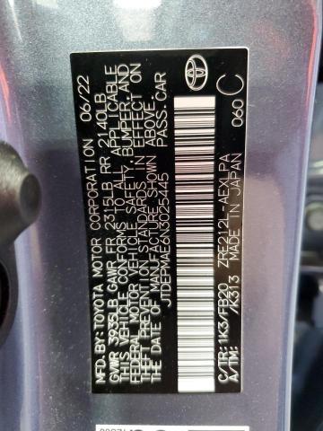 JTDEPMAE6N3025445 - 2022 TOYOTA COROLLA LE 蓝色 照片 12