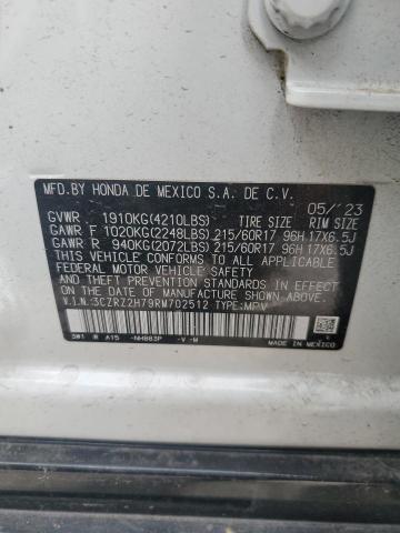 3CZRZ2H79RM702512 - 2024 HONDA HR-V EXL თეთრი ფოტო 13