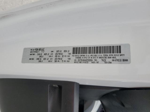 3C6TRVAG4HE552834 - 2017 RAM PROMASTER 1500 STANDARD WHITE photo 14