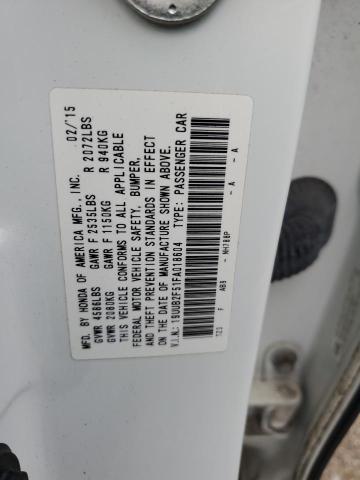 19UUB2F51FA018604 - 2015 ACURA TLX TECH WHITE photo 12