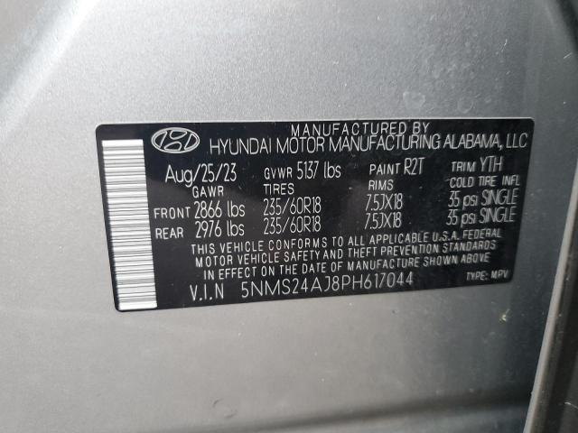5NMS24AJ8PH617044 - 2023 HYUNDAI SANTA FE SEL SILVER photo 14