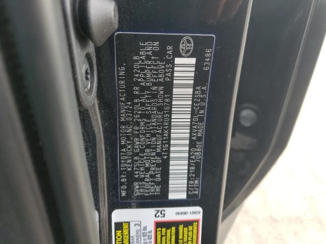 4T1G11AK4RU916781 - 2024 TOYOTA CAMRY SE NIGHT SHADE BLACK photo 13