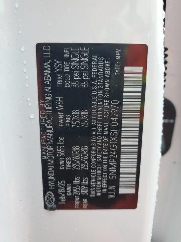 5NMP24G1XSH042970 - 2025 HYUNDAI SANTA FE SEL WHITE photo 13
