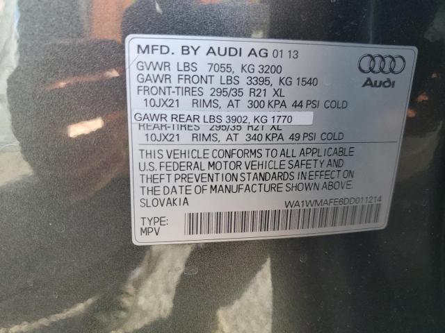 WA1WMAFE6DD011214 - 2013 AUDI Q7 PRESTIGE Gris photo 13