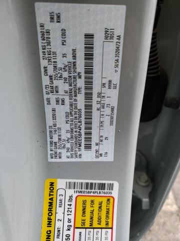 1FMEE5BP4PLB76035 - 2023 FORD BRONCO BASE GRAY photo 13