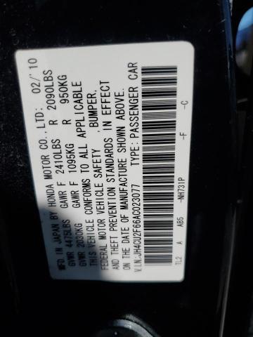 JH4CU2F66AC023077 - 2010 ACURA TSX BLACK photo 12