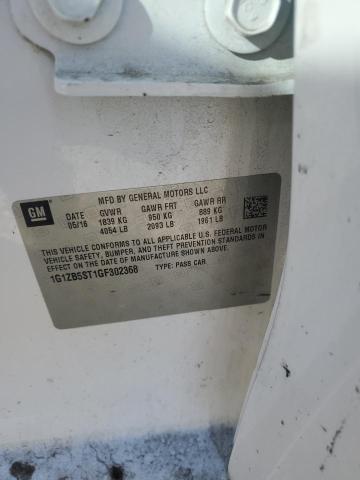 1G1ZB5ST1GF302368 - 2016 CHEVROLET MALIBU LS Beyaz fotoğraf 12