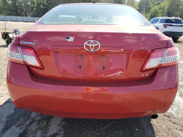 4T4BF3EK5BR156616 - 2011 TOYOTA CAMRY BASE RED photo 6