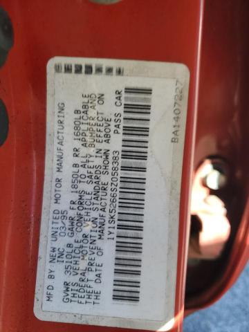 1Y1SK5266SZ058383 - 1995 GEO PRIZM BASE RED photo 12