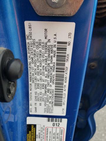 5TELU42N67Z426383 - 2007 TOYOTA TACOMA DOUBLE CAB BLUE photo 13