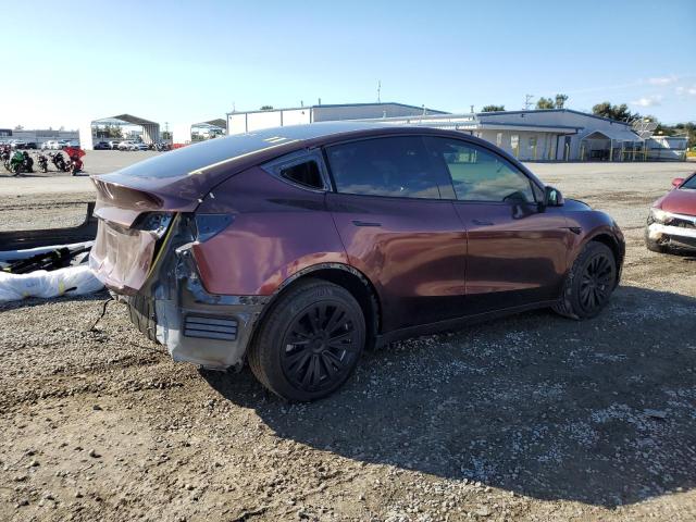 7SAYGDEE3RF084617 - 2024 TESLA MODEL Y Бордовий фото 3