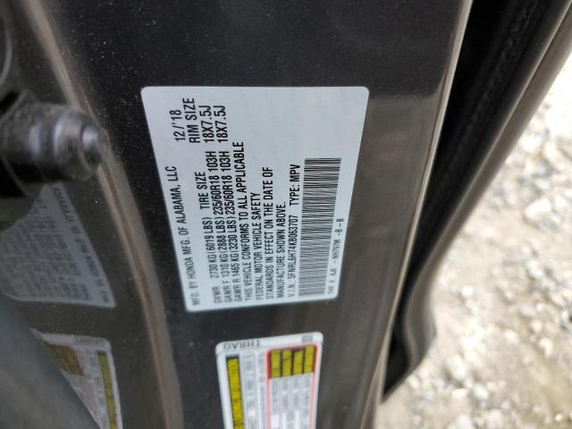 5FNRL6H74KB063707 - 2019 HONDA ODYSSEY EXL GRAY photo 14
