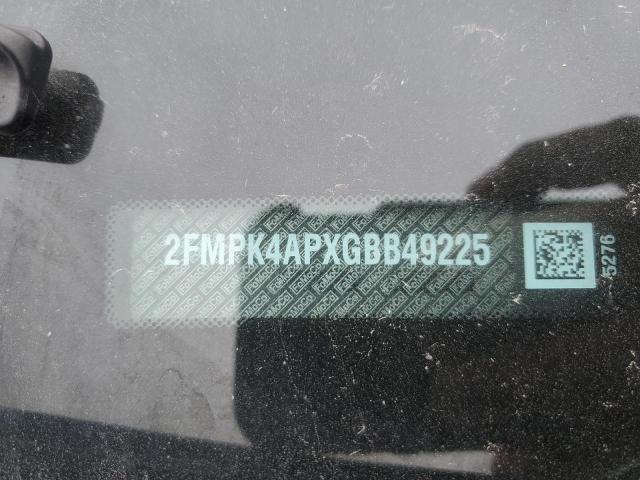 2FMPK4APXGBB49225 - 2016 FORD EDGE SPORT BLACK photo 12