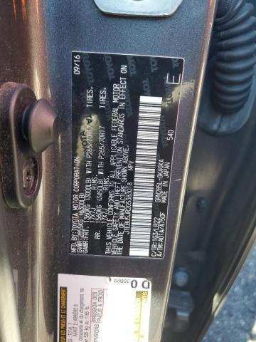 JTEBU5JR2G5383018 - 2016 TOYOTA 4RUNNER SR5/SR5 PREMIUM ნაცრისფერი ფოტო 13