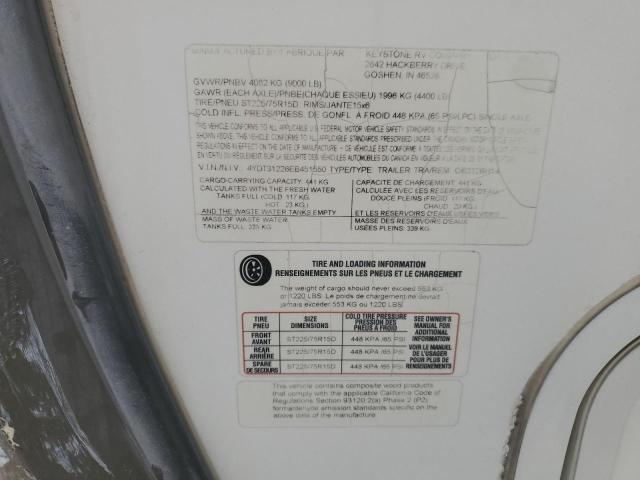 4YDT31226EB451550 - 2014 KEYSTONE OUTBACK WHITE photo 10