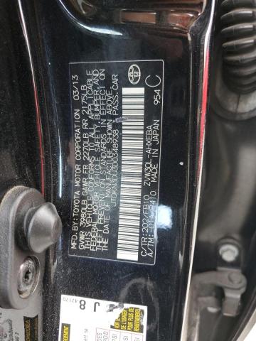 JTDKN3DU3D0348938 - 2013 TOYOTA PRIUS შავი ფოტო 13