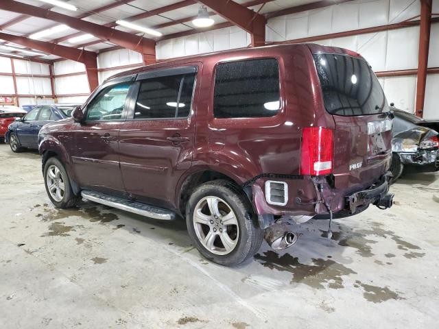 5FNYF4H53DB053856 - 2013 HONDA PILOT EXL MAROON photo 2