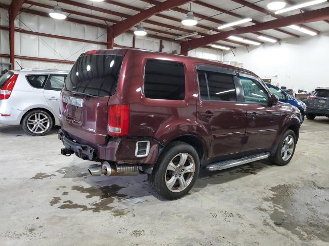 5FNYF4H53DB053856 - 2013 HONDA PILOT EXL MAROON photo 3