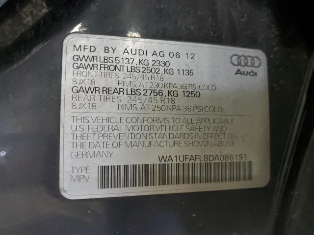 WA1UFAFL8DA086191 - 2013 AUDI A4 ALLROAD PREMIUM PLUS BLACK photo 13