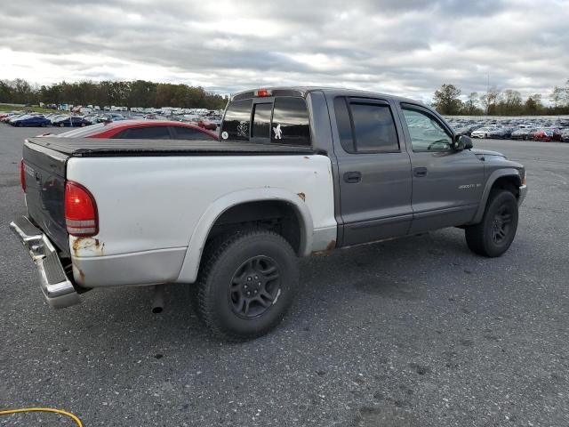 1B7HG48N92S640009 - 2002 DODGE DAKOTA QUAD SLT GRAY photo 3