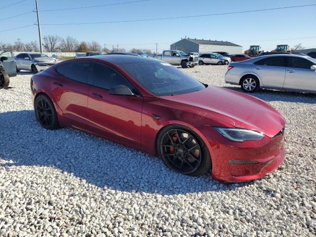 5YJSA1E61RF533045 - 2024 TESLA MODEL S RED photo 4