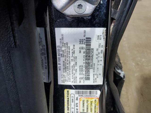 3LN6L2JKXGR625038 - 2016 LINCOLN MKZ BLACK photo 12