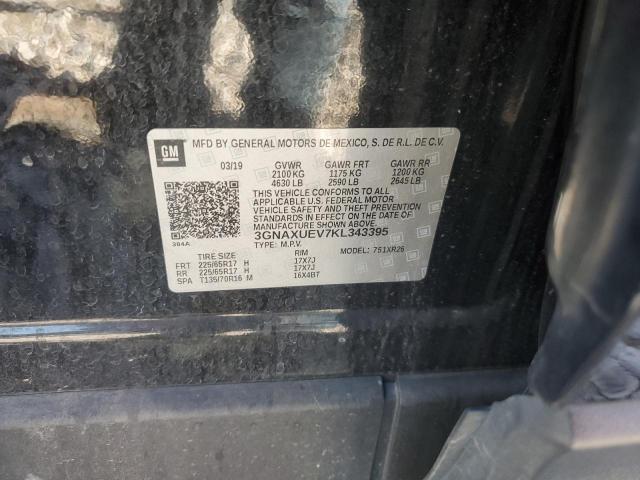 3GNAXUEV7KL343395 - 2019 CHEVROLET EQUINOX LT 黑色 照片 14