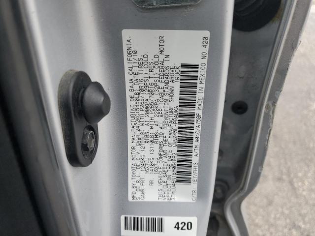 3TMLU4EN1BM064092 - 2011 TOYOTA TACOMA DOUBLE CAB فضي صورة 13