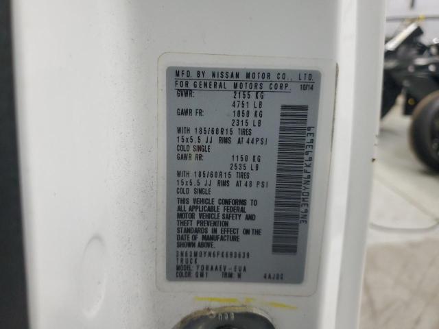 3N63M0YN6FK693639 - 2015 CHEVROLET CITY EXPRESS LS WHITE photo 13