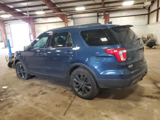 1FM5K8D81HGA74699 - 2017 FORD EXPLORER XLT BLUE photo 2