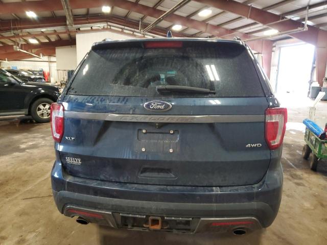 1FM5K8D81HGA74699 - 2017 FORD EXPLORER XLT BLUE photo 6