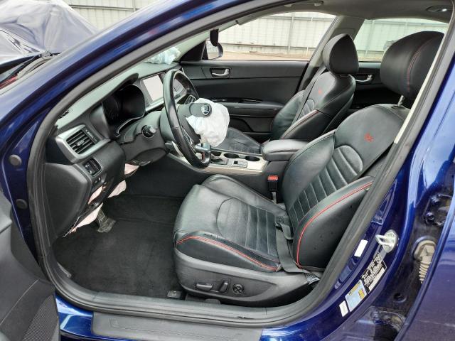 5XXGW4L27KG285931 - 2019 KIA OPTIMA SX BLUE photo 7