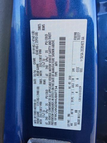 1FMCU9GD9HUB97734 - 2017 FORD ESCAPE SE BLUE photo 13