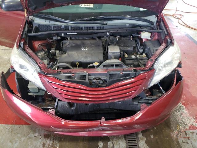 5TDKK3DC6FS560930 - 2015 TOYOTA SIENNA LE ბურგუნდია ფოტო 12