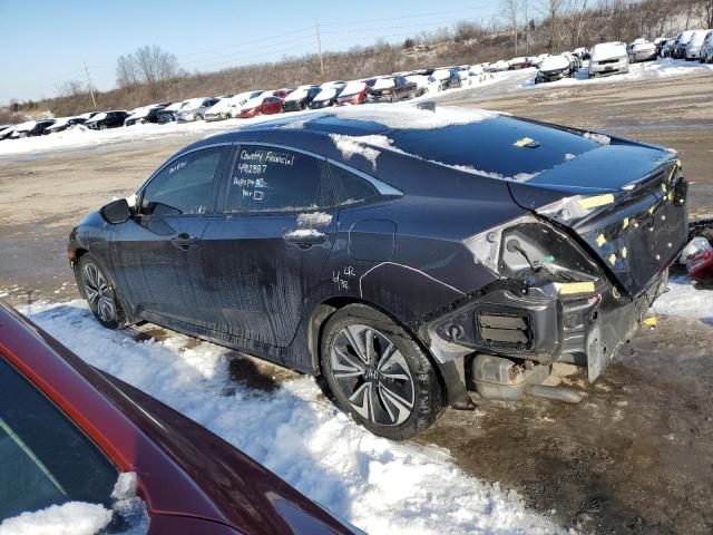 JHMFC1F74JX001106 - 2018 HONDA CIVIC EXL GRAY photo 2