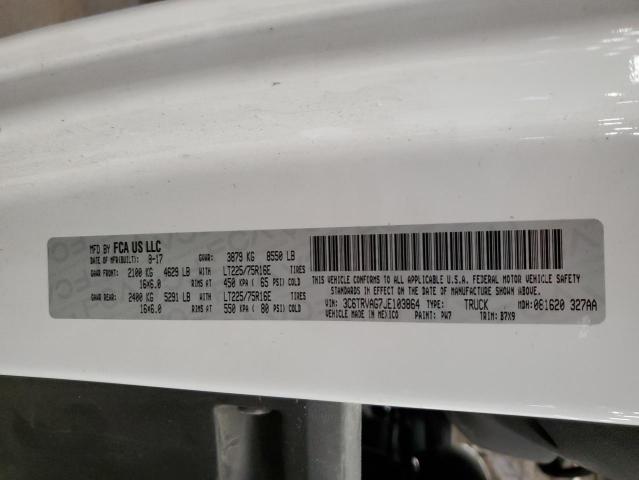 3C6TRVAG7JE103864 - 2018 RAM PROMASTER 1500 STANDARD Белый фото 13