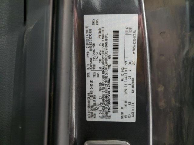 1FMCU9GDXKUA43864 - 2019 FORD ESCAPE SE 灰色 照片 13