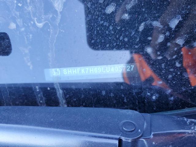 SHHFK7H69LU403727 - 2020 HONDA CIVIC EX GRAY photo 12