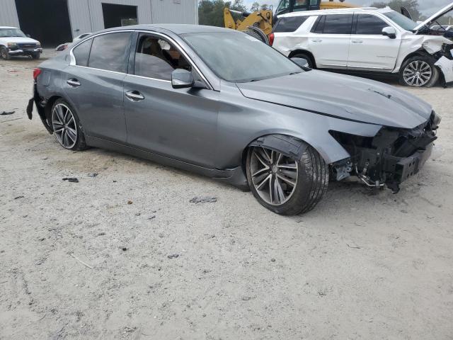 JN1BV7AP0FM336346 - 2015 INFINITI Q50 BASE GRAY photo 4
