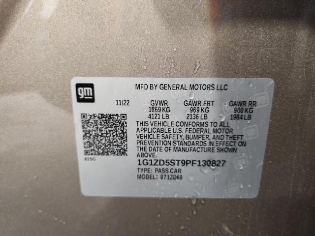 1G1ZD5ST9PF130827 - 2023 CHEVROLET MALIBU LT 棕色 照片 12