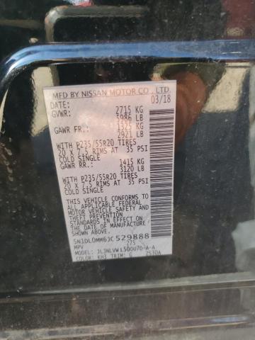 5N1DL0MM6JC529888 - 2018 INFINITI QX60 BLACK photo 13