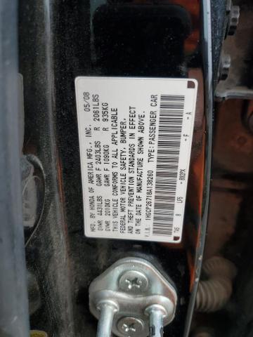 1HGCP26718A138260 - 2008 HONDA ACCORD EX Қара фото 12
