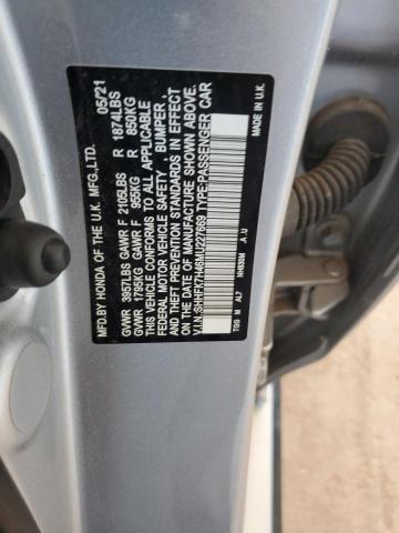 SHHFK7H46MU227669 - 2021 HONDA CIVIC SPORT ვერცხლისფერი ფოტო 13