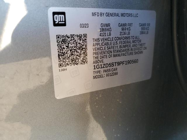 1G1ZD5ST9PF190560 - 2023 CHEVROLET MALIBU LT SILVER photo 12